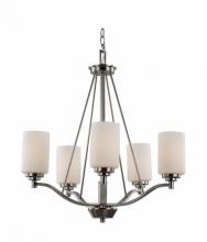  70525 ROB - Mod Pod 5-Light Single Tier Glass Shaded Chandelier